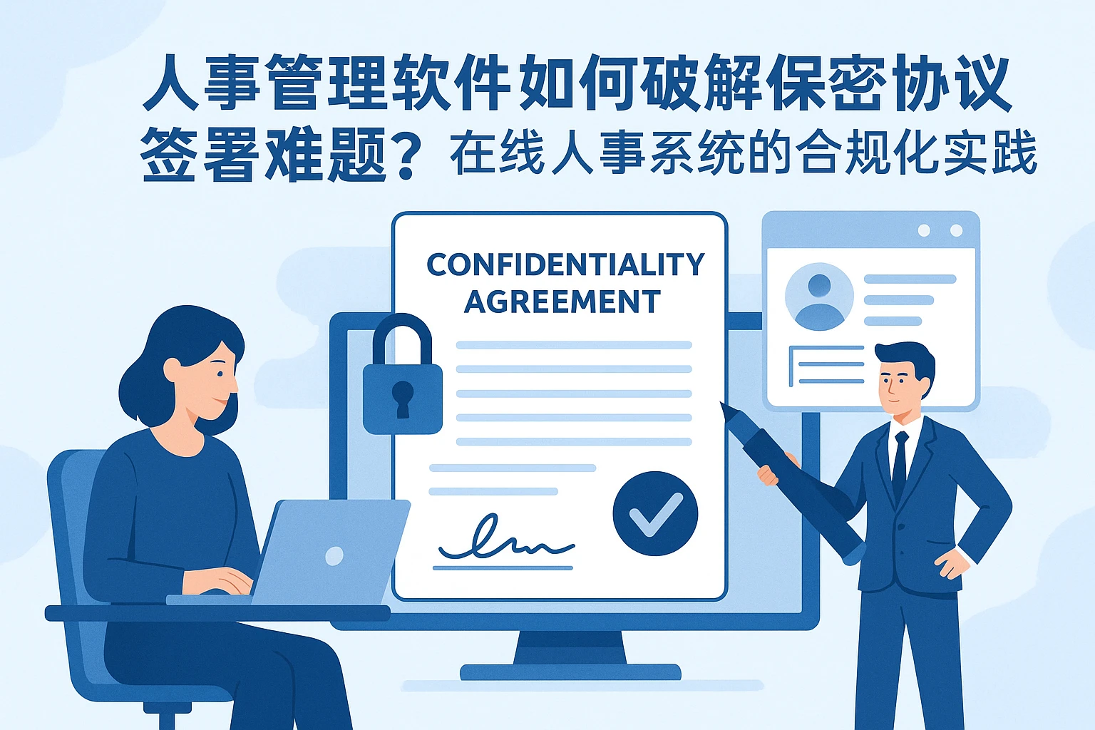 人事管理软件如何破解保密协议签署难题?在线人事系统的合规化实践