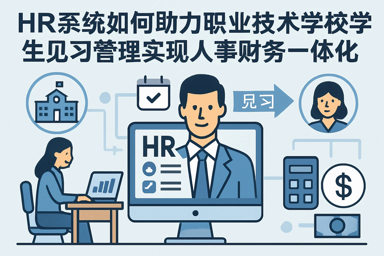 HR系统如何助力职业技术学校学生见习管理实现人事财务一体化