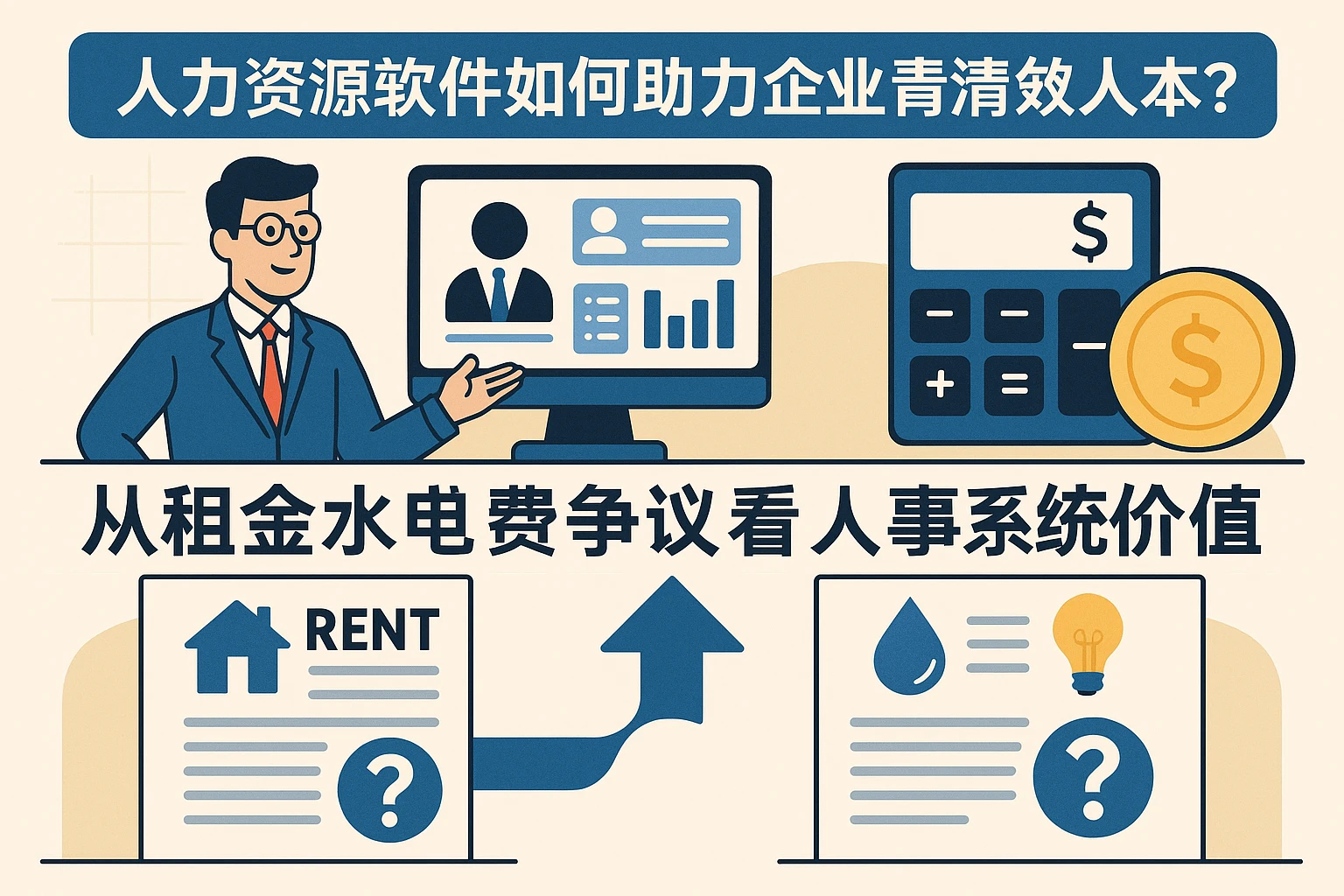 人力资源软件如何助力企业清晰核算人力成本？——从租金水电费争议看人事系统的价值