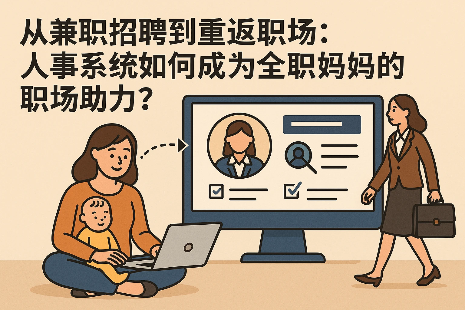 从兼职招聘到重返职场：人事系统如何成为全职妈妈的职场助力？