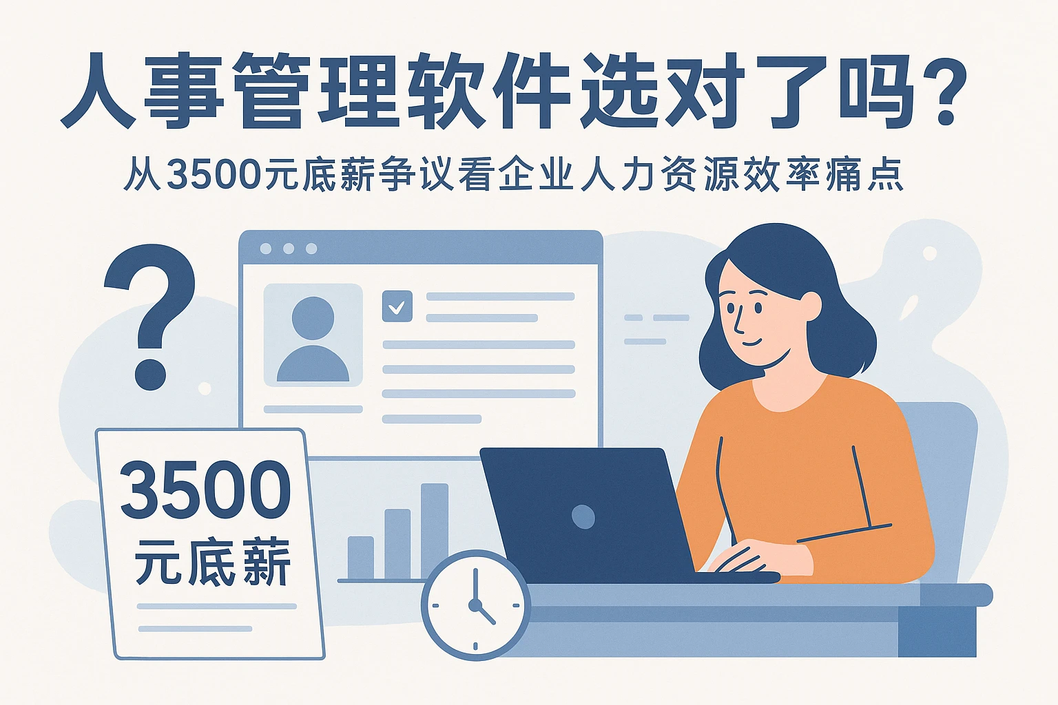 人事管理软件选对了吗?从3500元底薪争议看企业人力资源效率痛点