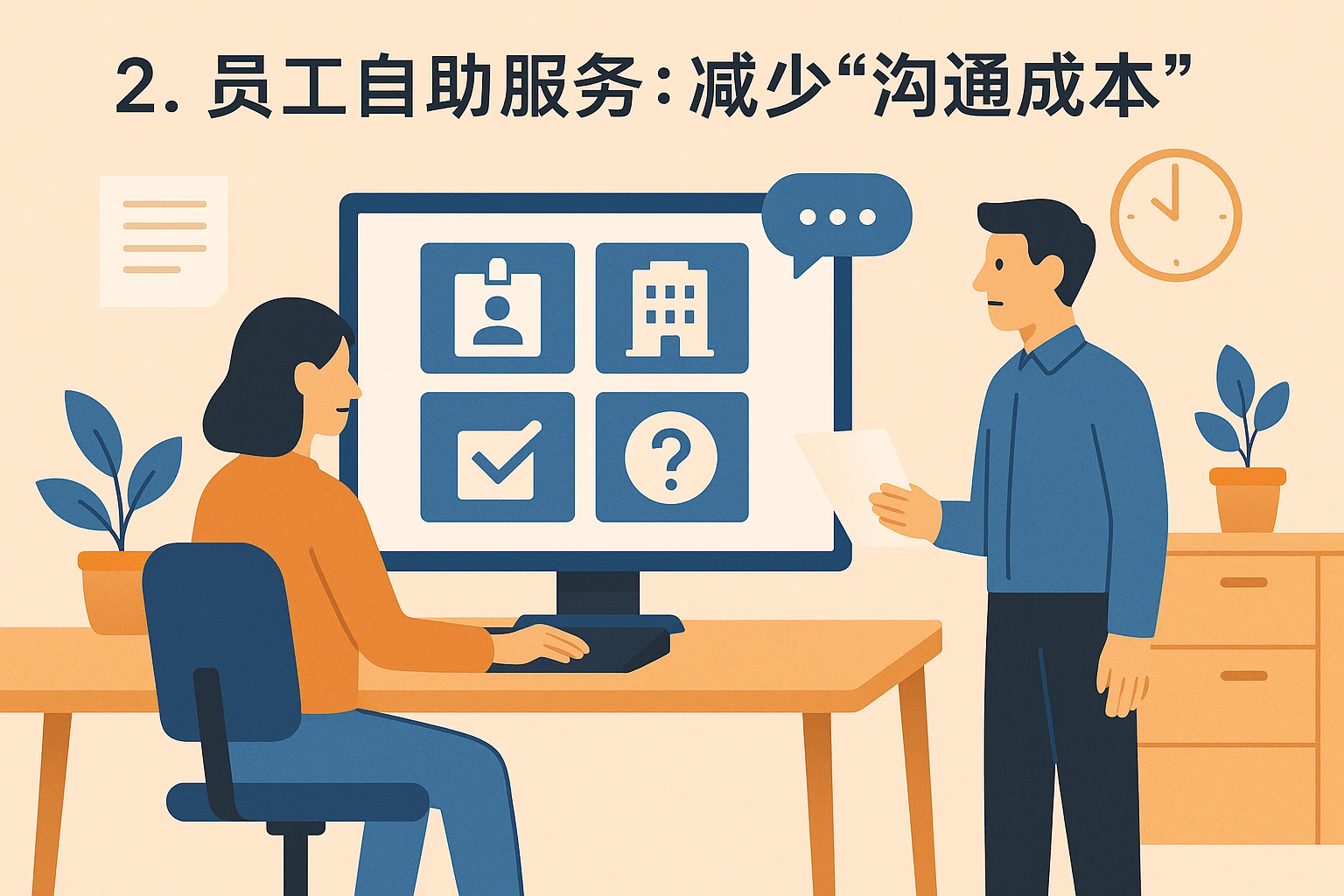 2. 员工自助服务:减少“沟通成本”