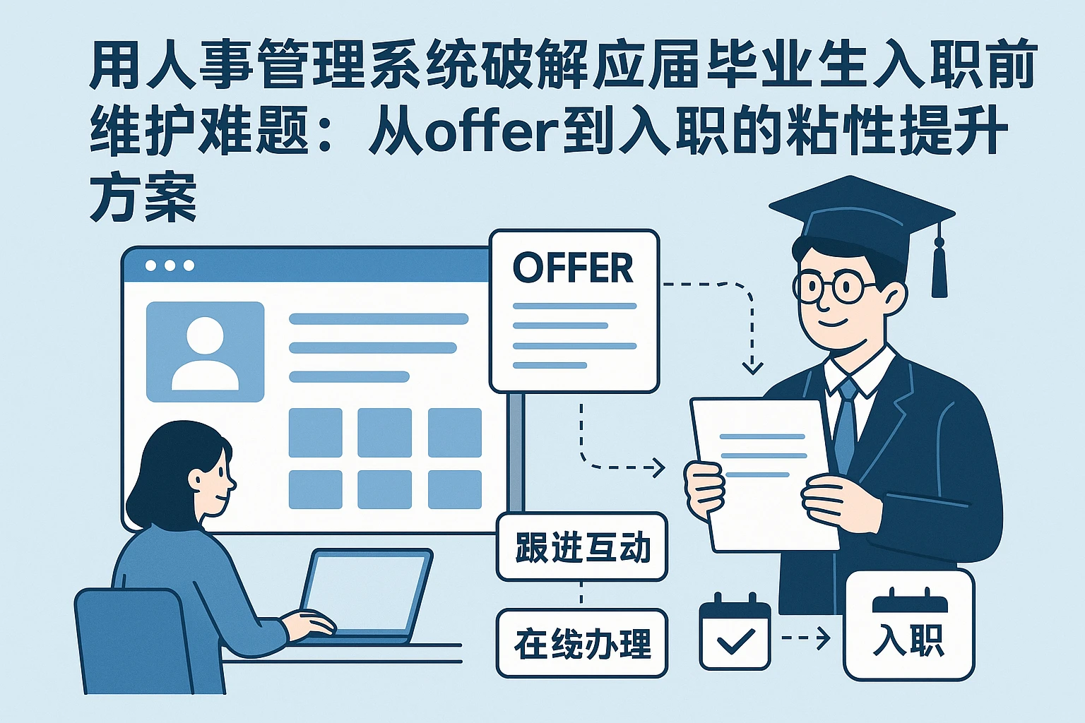 用人事管理系统破解应届毕业生入职前维护难题：从offer到入职的粘性提升方案