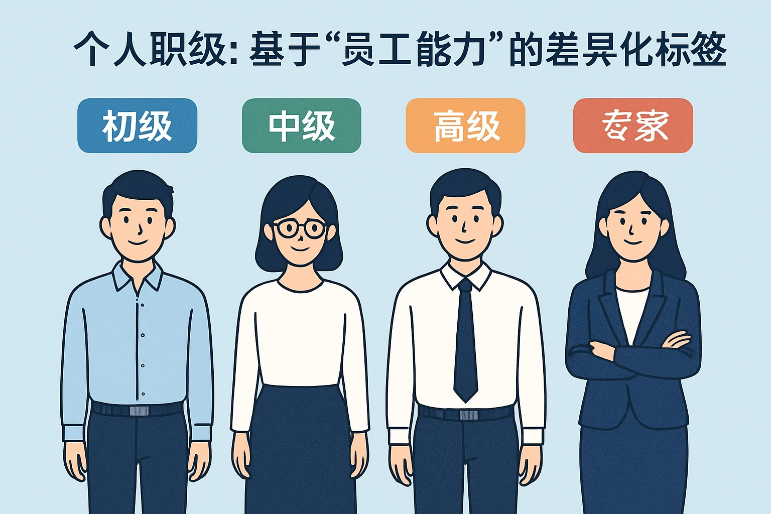 2. 个人职级:基于“员工能力”的差异化标签