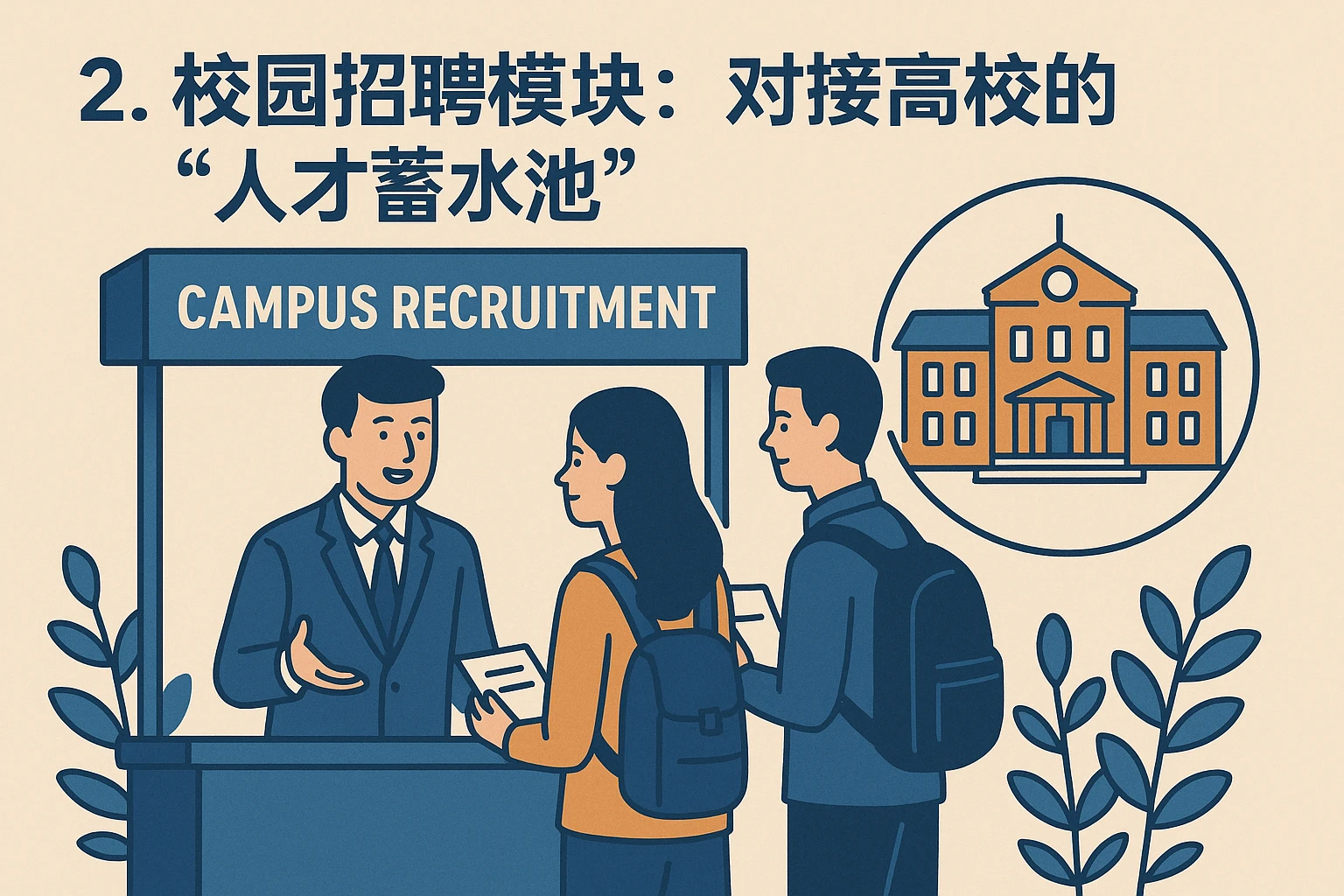 2. 校园招聘模块:对接高校的“人才蓄水池”