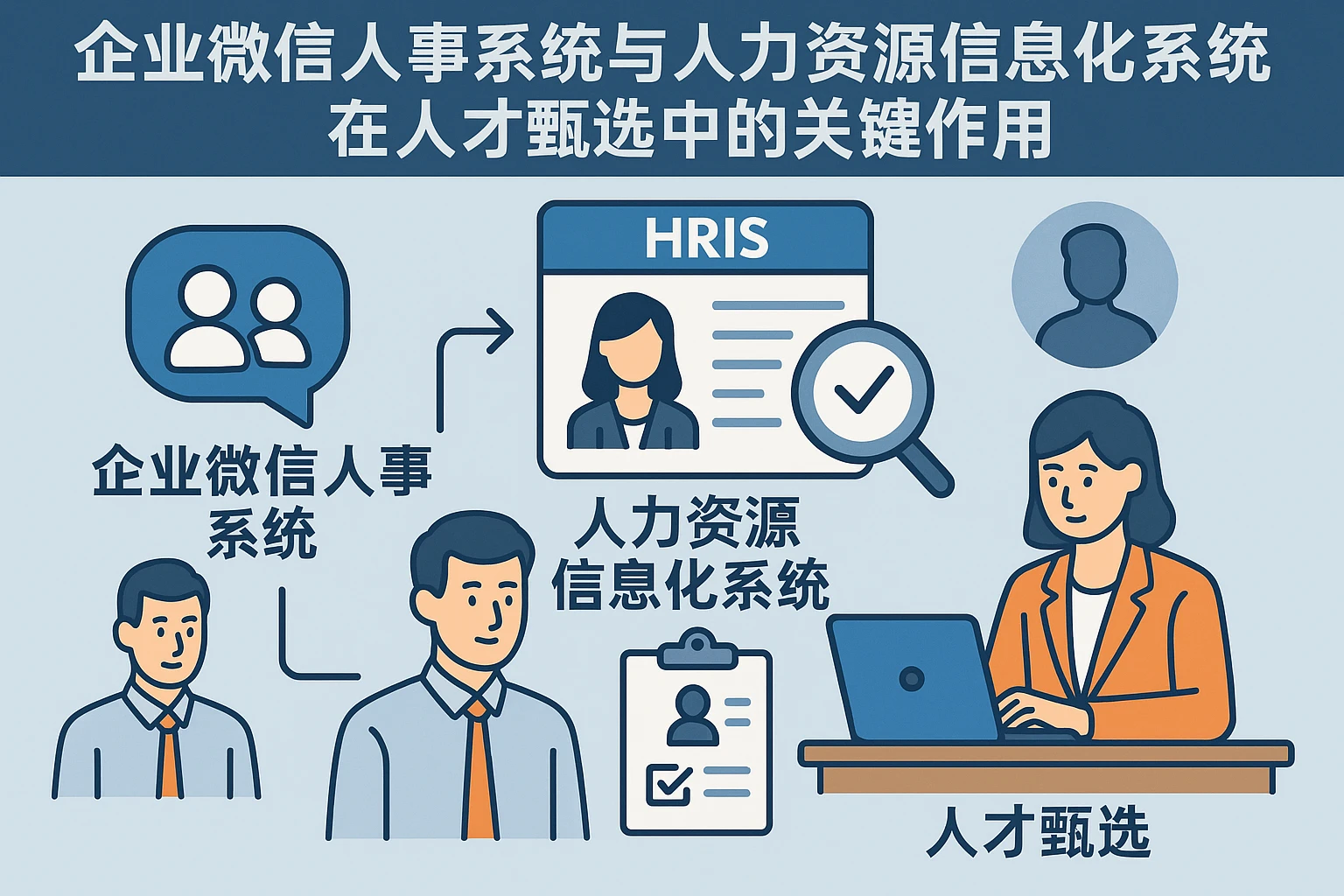 企业微信人事系统与人力资源信息化系统在人才甄选中的关键作用