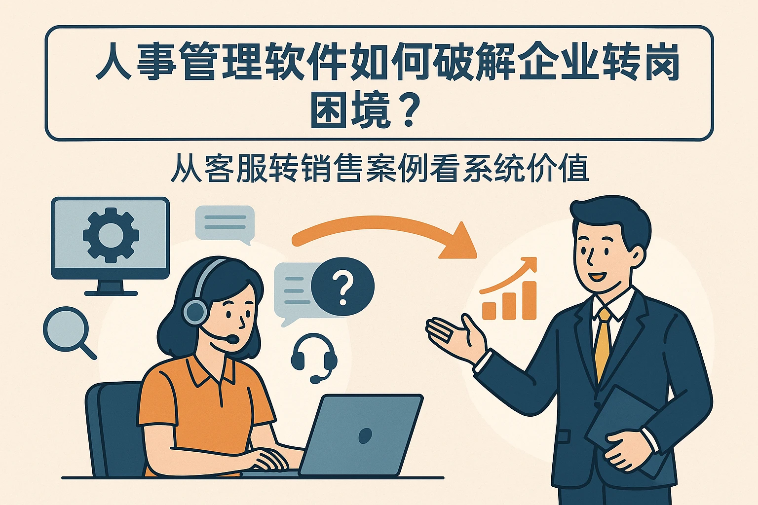 人事管理软件如何破解企业转岗困境？从客服转销售案例看系统价值
