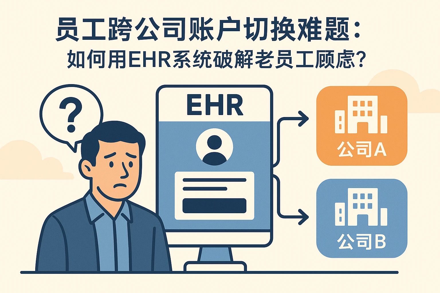 员工跨公司账户切换难题:如何用EHR系统破解老员工顾虑?