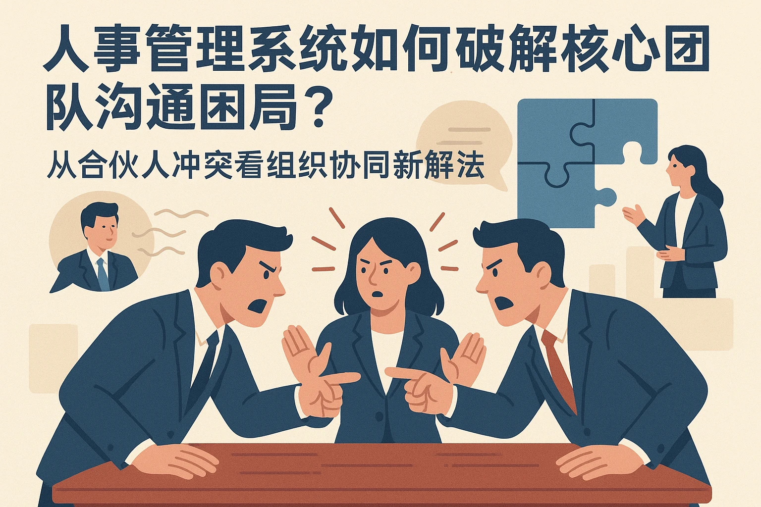 人事管理系统如何破解核心团队沟通困局？从合伙人冲突看组织协同新解法