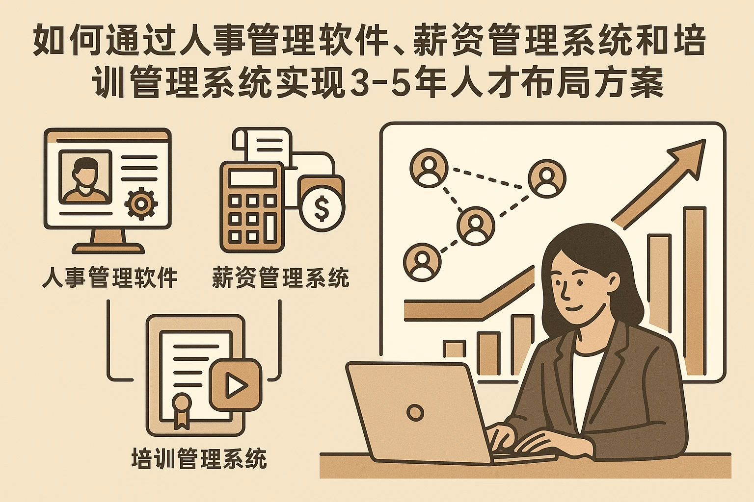 如何通过人事管理软件、薪资管理系统和培训管理系统实现3-5年人才布局方案