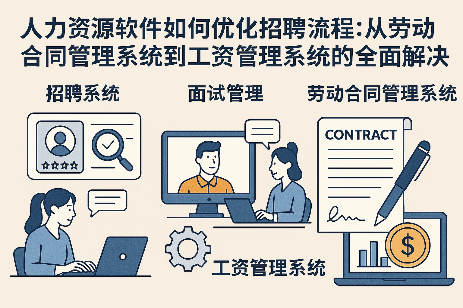 人力资源软件如何优化招聘流程:从劳动合同管理系统到工资管理系统的全面解决方案