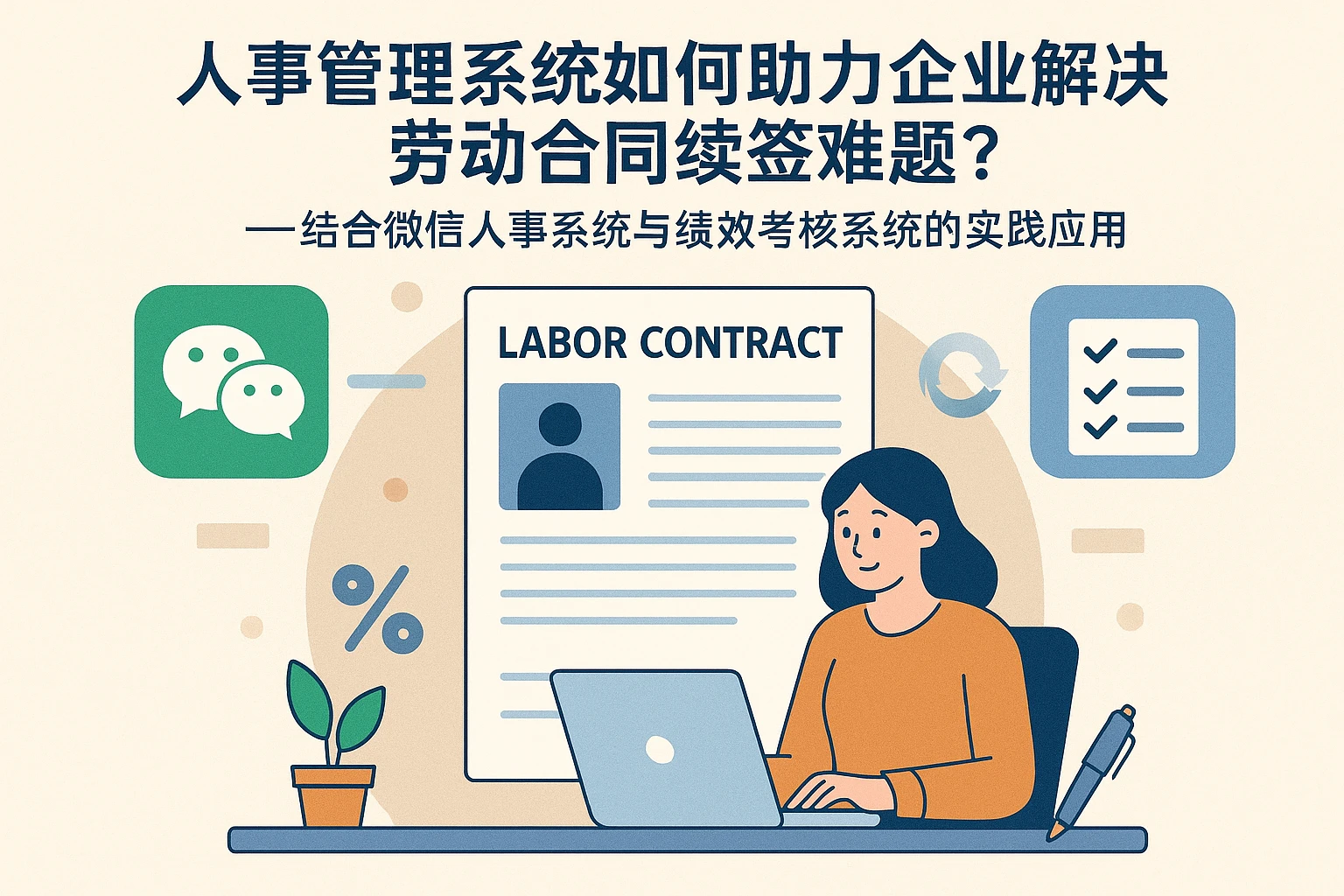 人事管理系统如何助力企业解决劳动合同续签难题？——结合微信人事系统与绩效考核系统的实践应用