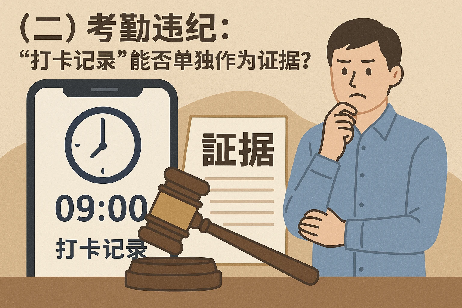 （二）考勤违纪：“打卡记录”能否单独作为证据？