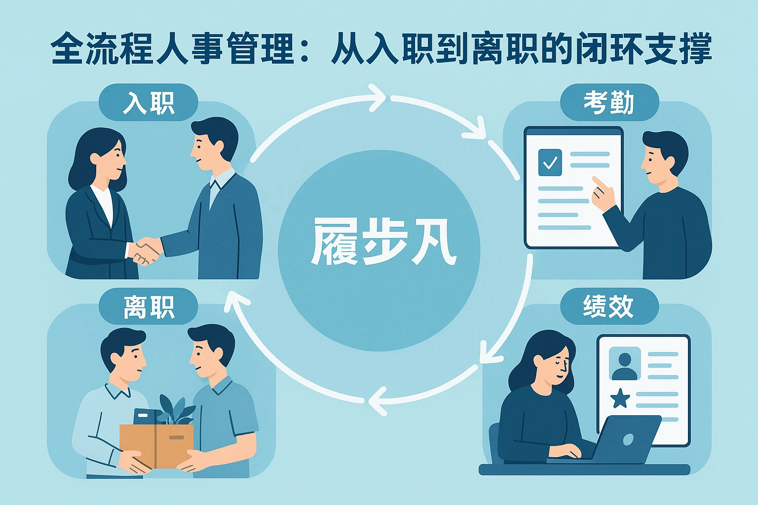 2. 全流程人事管理：从入职到离职的闭环支撑