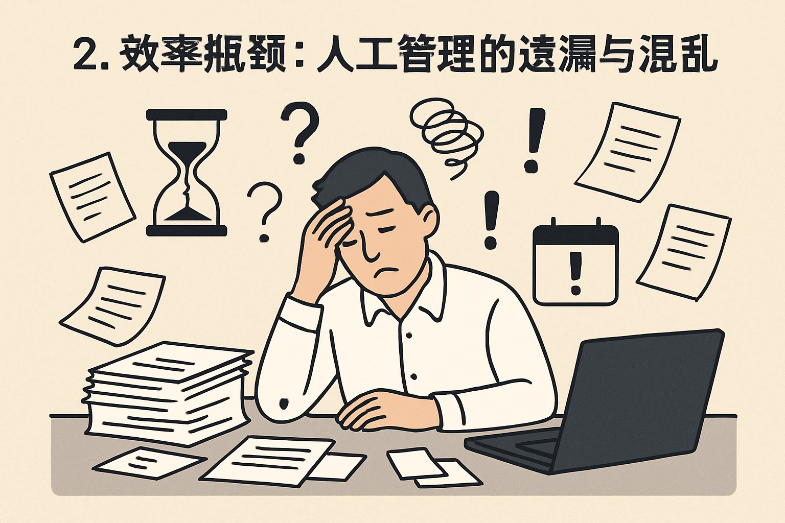 2. 效率瓶颈:人工管理的遗漏与混乱