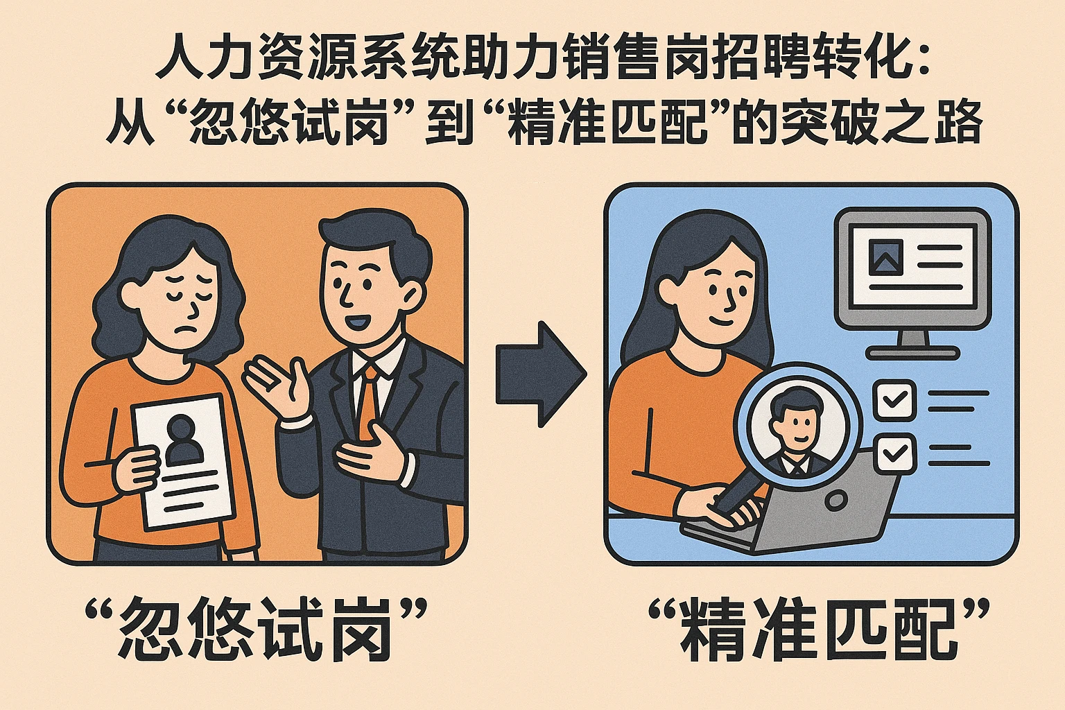 人力资源系统助力销售岗招聘转化：从“忽悠试岗”到“精准匹配”的破局之路