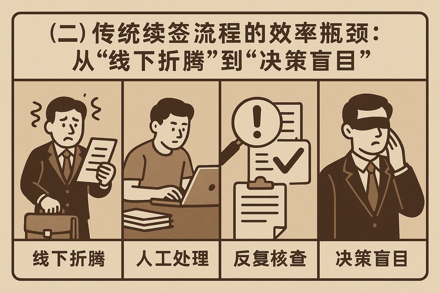 (二)传统续签流程的效率瓶颈:从