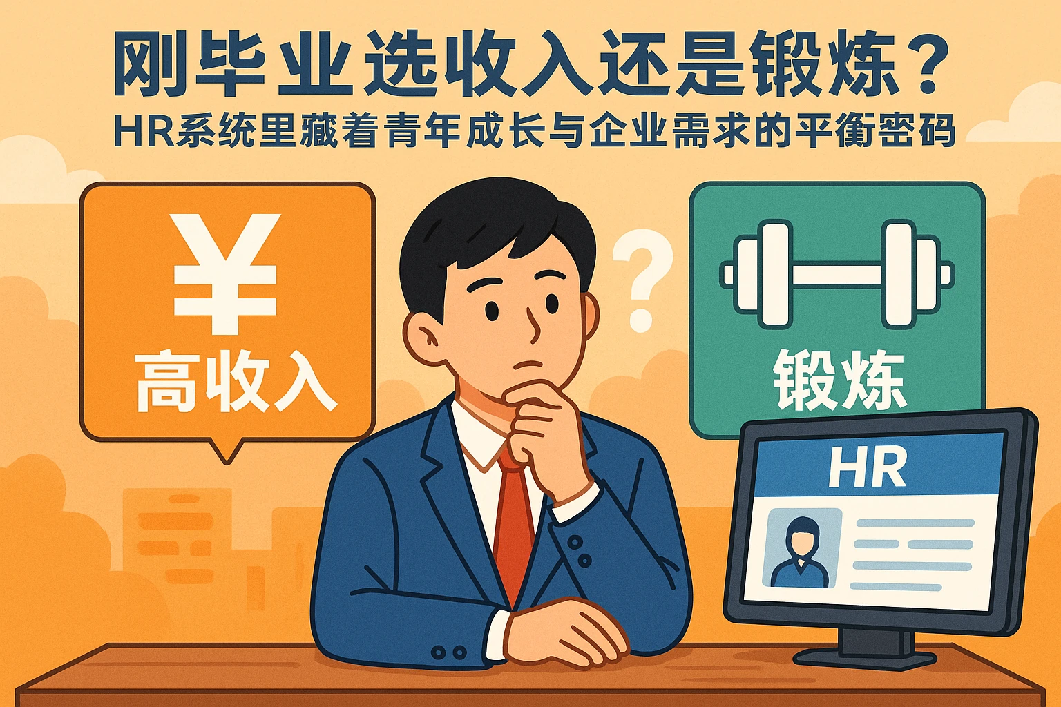 刚毕业选收入还是锻炼？HR系统里藏着青年成长与企业需求的平衡密码