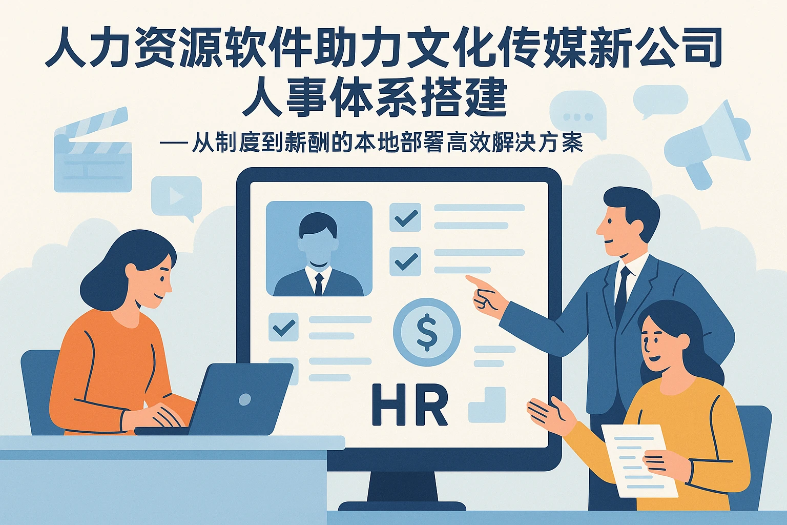 人力资源软件助力文化传媒新公司人事体系搭建——从制度到薪酬的本地部署高效解决方案