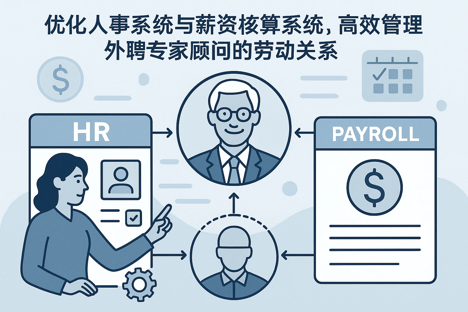 优化人事系统与薪资核算系统，高效管理外聘专家顾问的劳动关系