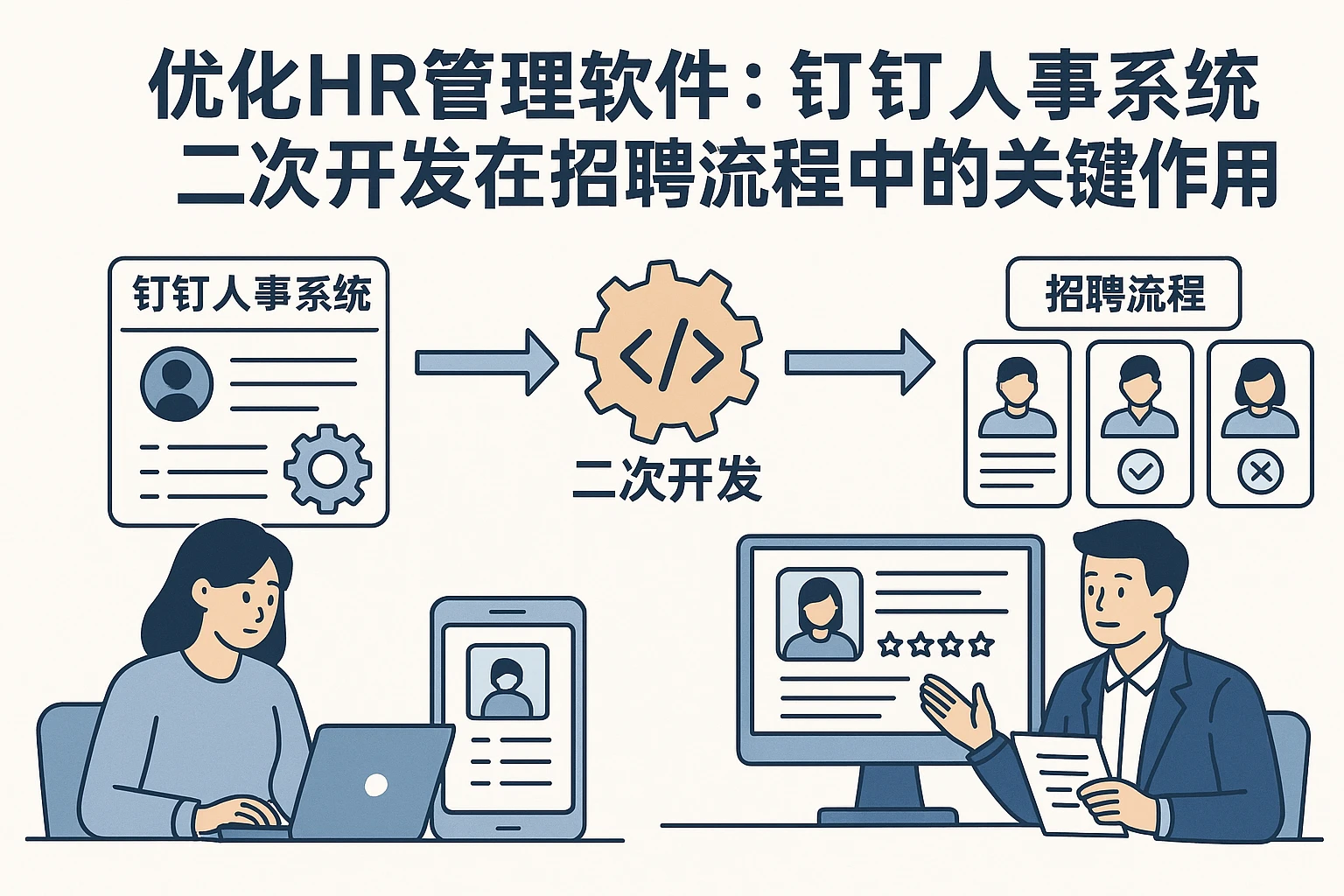 优化HR管理软件：钉钉人事系统与二次开发在招聘流程中的关键作用
