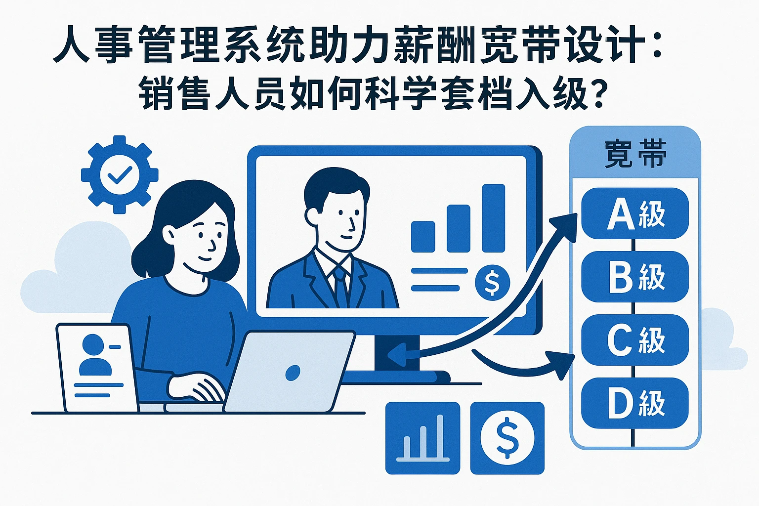 人事管理系统助力薪酬宽带设计:销售人员如何科学套档入级?