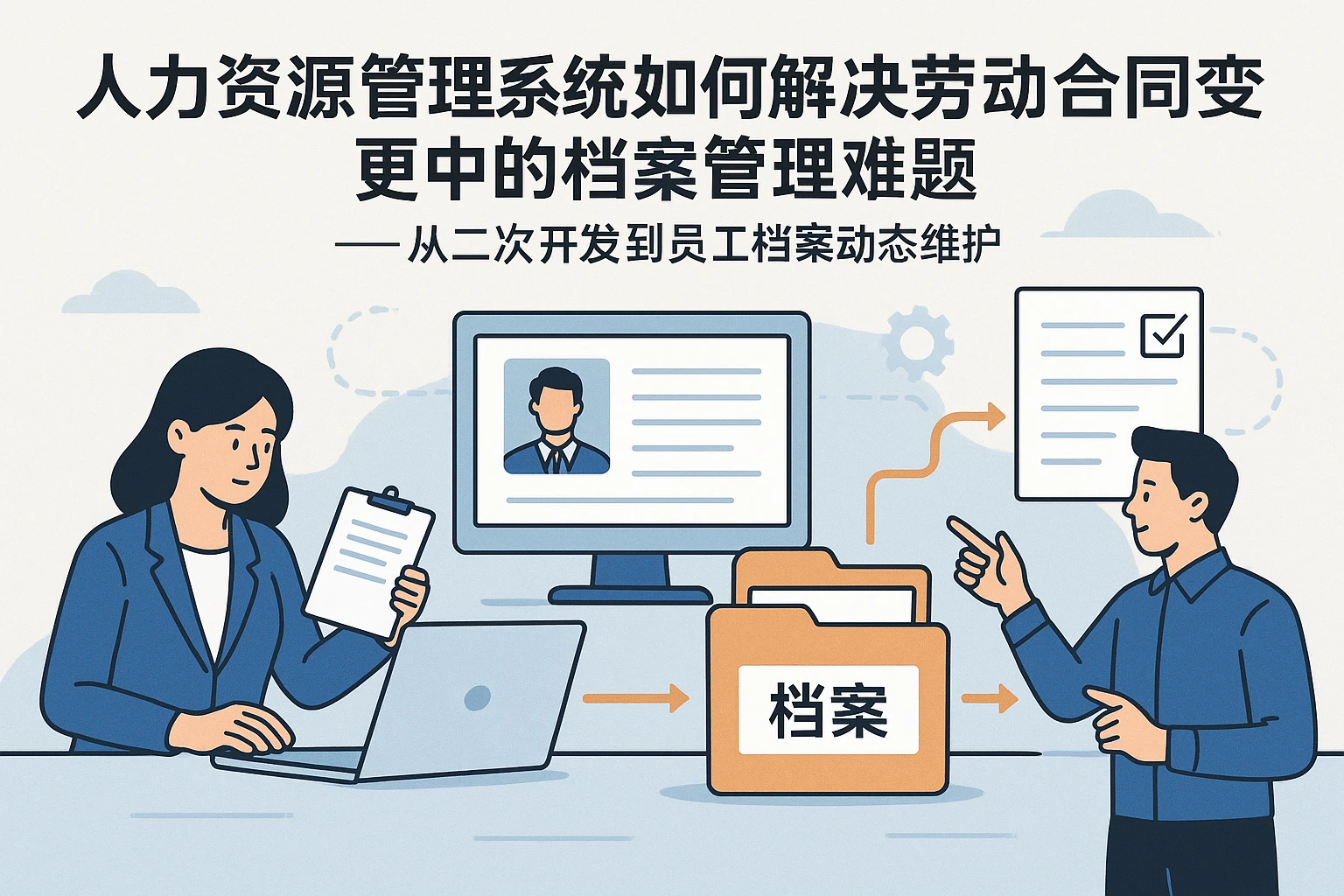 人力资源管理系统如何解决劳动合同变更中的档案管理难题——从二次开发到员工档案动态维护