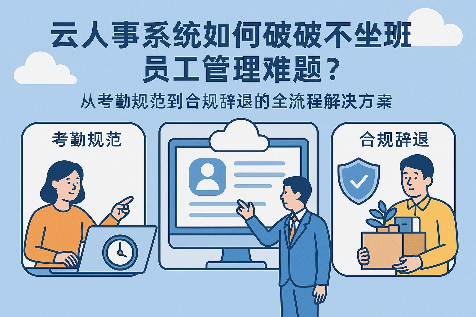 云人事系统如何破解不坐班员工管理难题？从考勤规范到合规辞退的全流程解决方案
