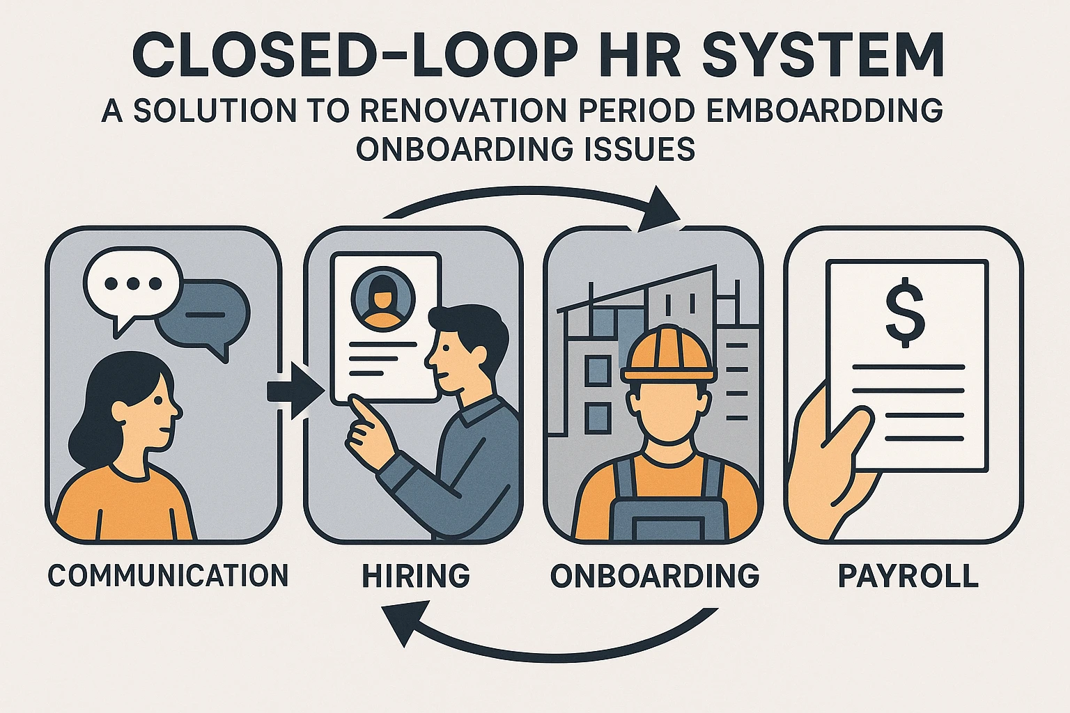用人力资源全流程系统破解装修期职工到岗难题：从沟通到薪酬的闭环解决方案