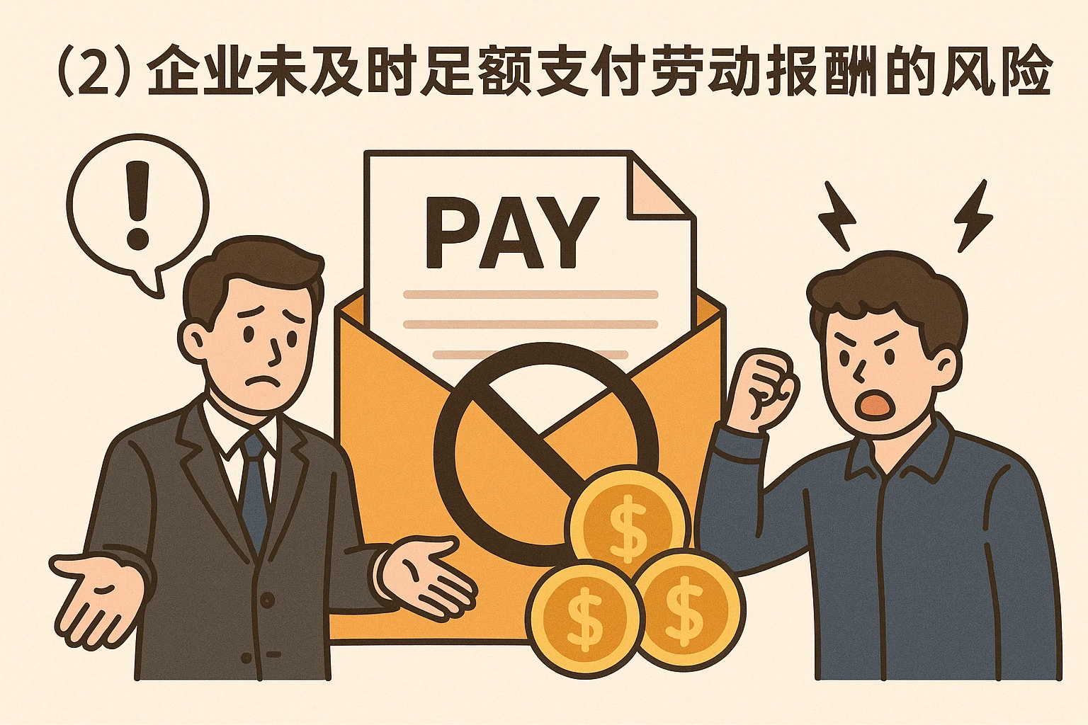 (2)企业未及时足额支付劳动报酬的风险