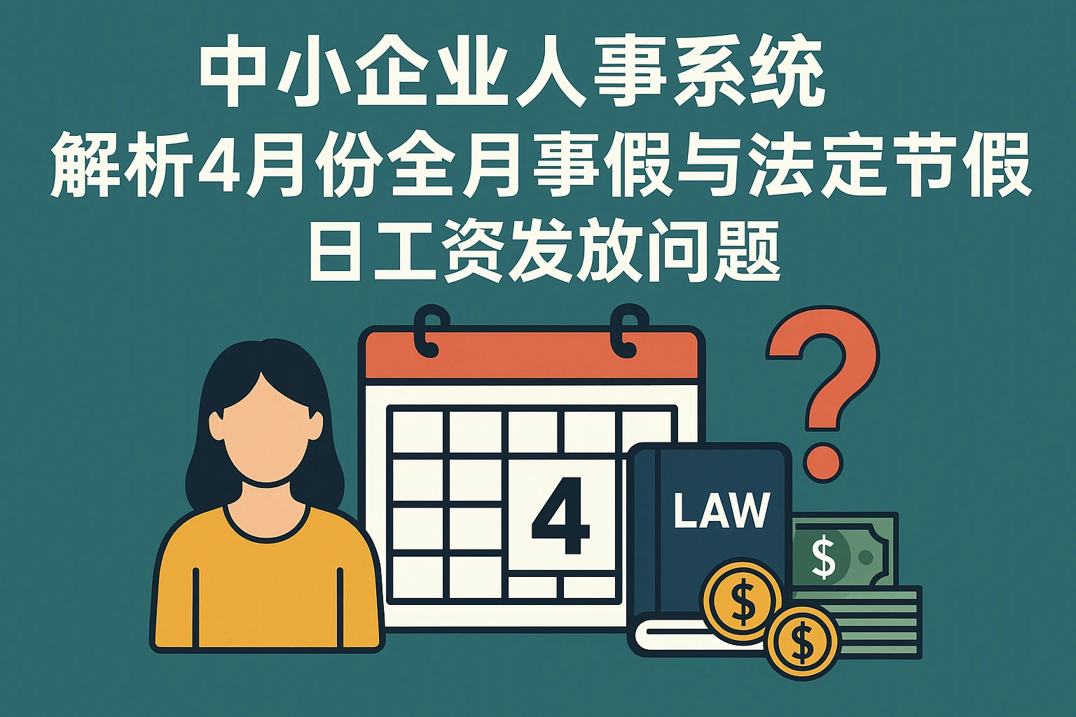 中小企业人事系统：解析4月份全月事假与法定节假日工资发放问题