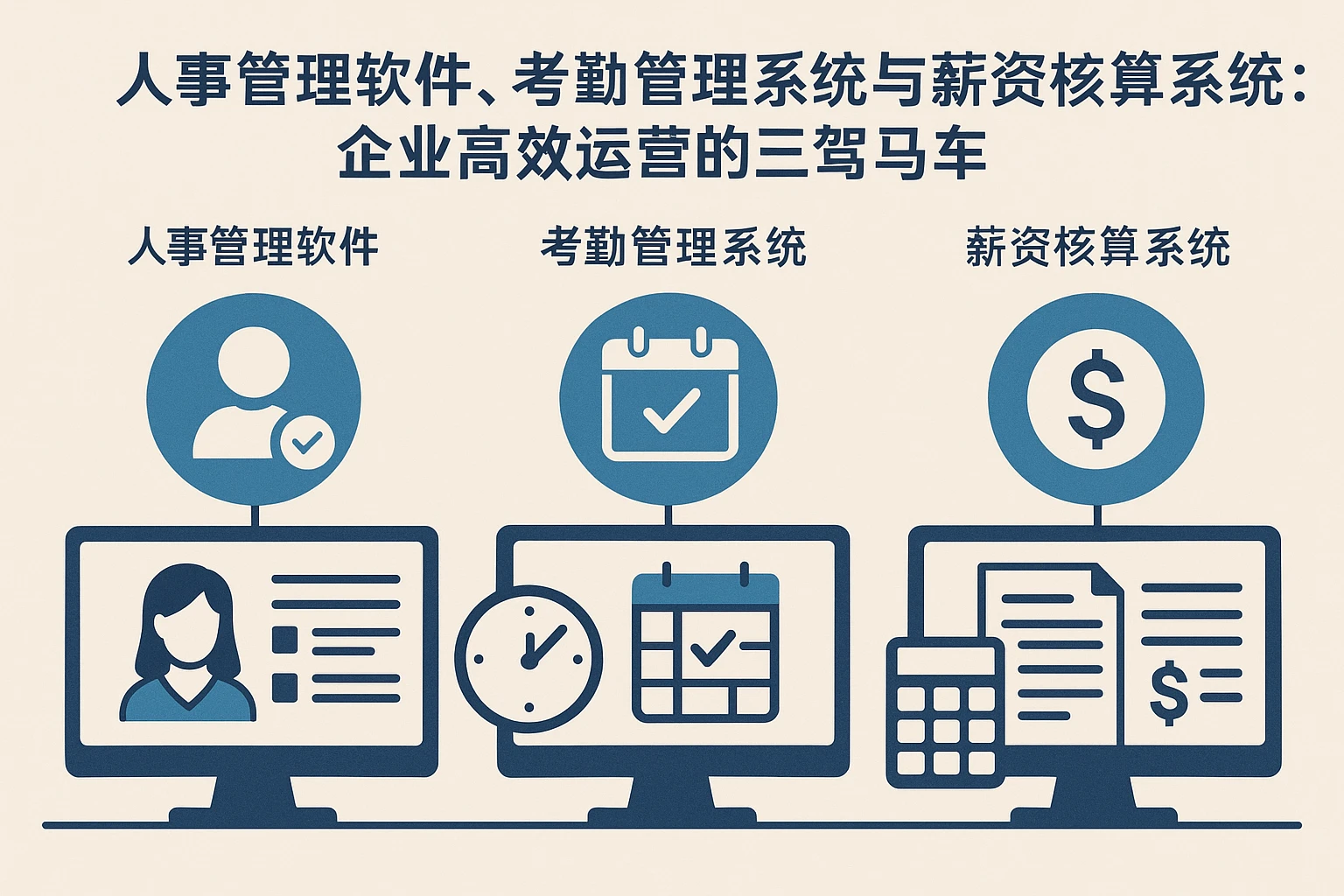 人事管理软件、考勤管理系统与薪资核算系统：企业高效运营的三驾马车