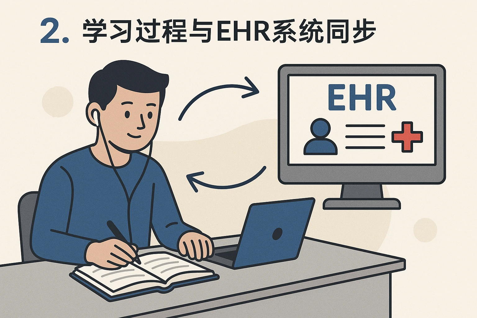 2. 学习过程与EHR系统同步