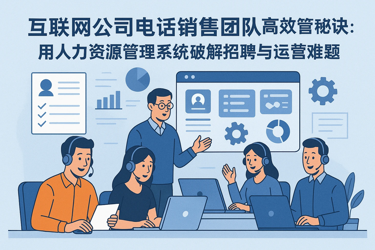 互联网公司电话销售团队高效管理秘诀：用人力资源管理系统破解招聘与运营难题