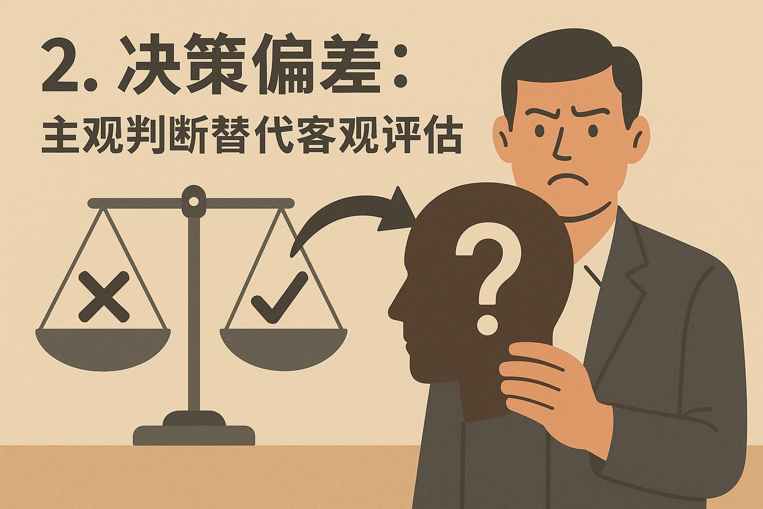 2. 决策偏差：主观判断替代客观评估