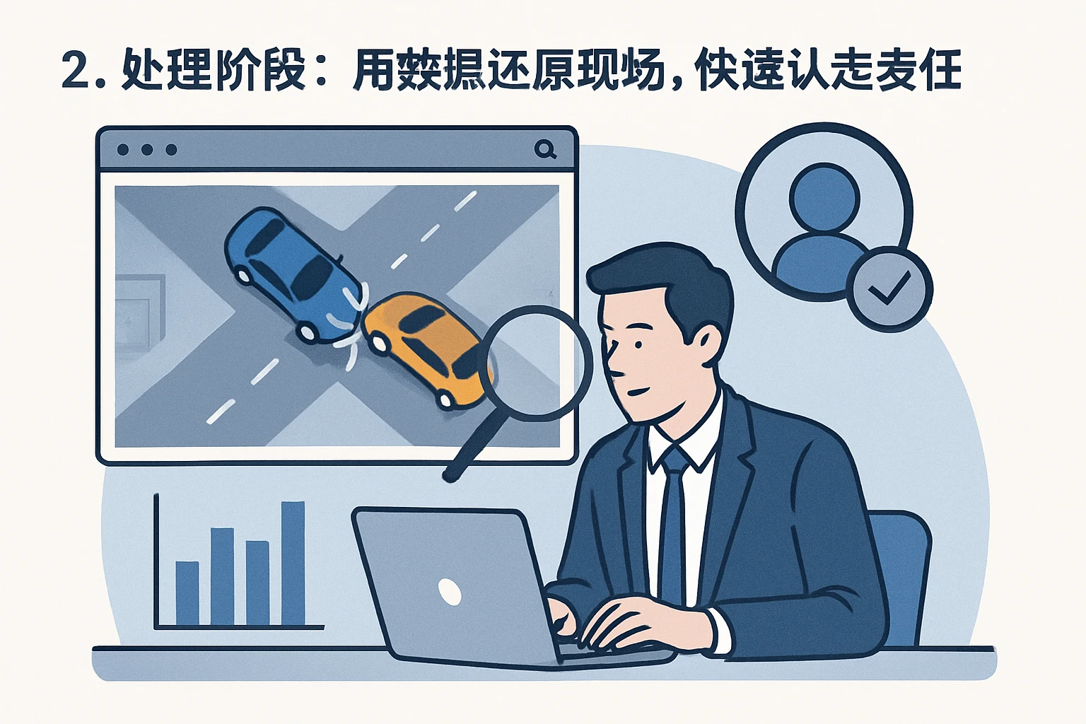 2. 处理阶段：用数据还原现场，快速认定责任