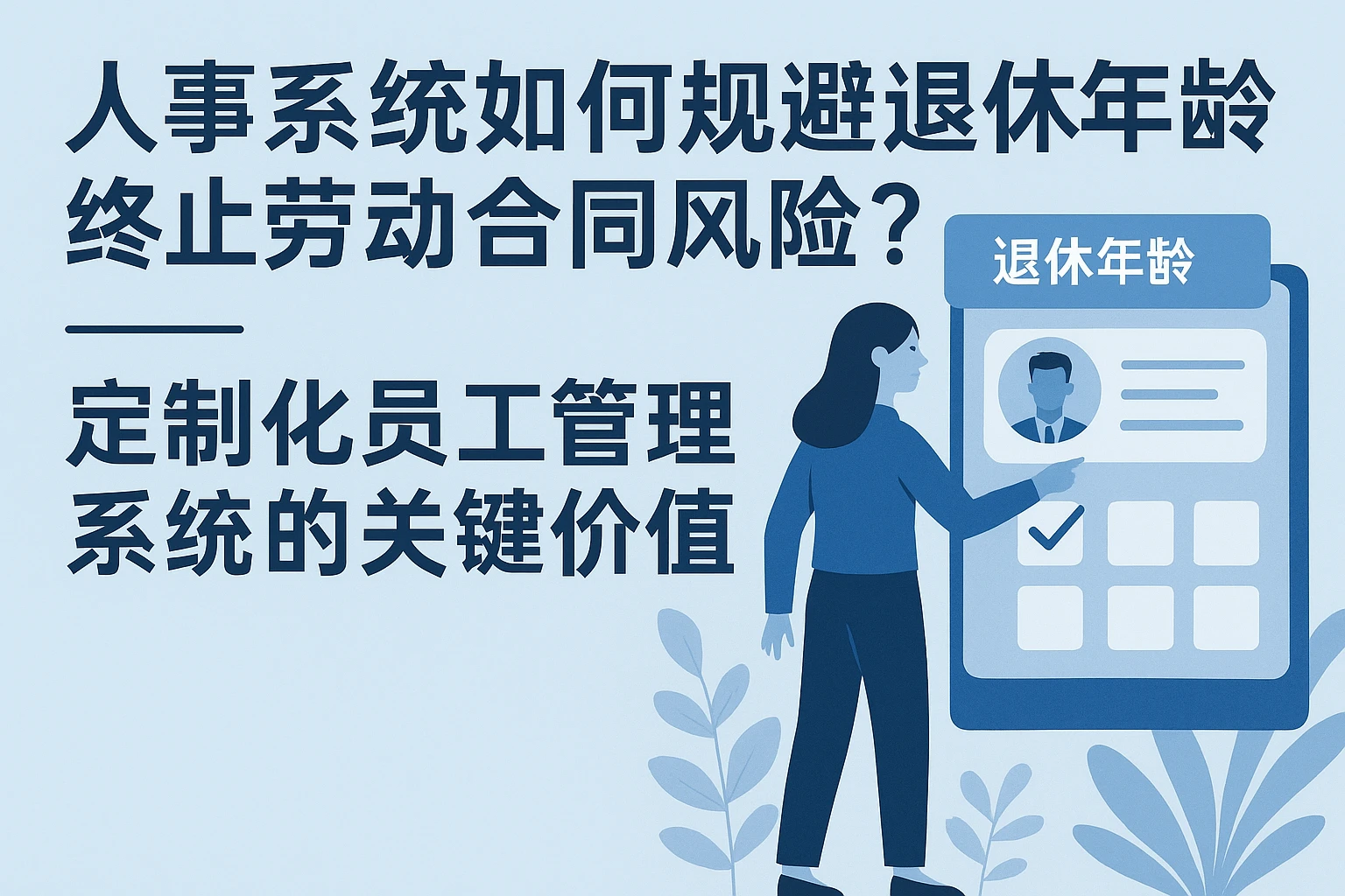 人事系统如何规避退休年龄终止劳动合同风险?定制化员工管理系统的关键价值