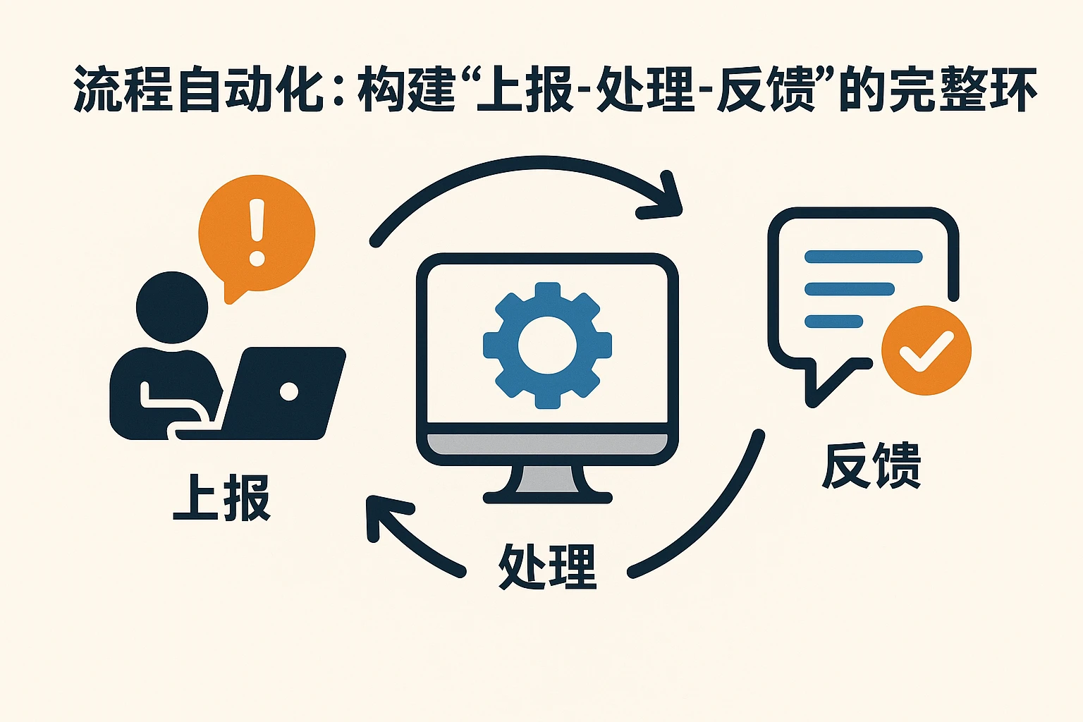 2. 流程自动化:构建“上报-处理-反馈”的完整闭环