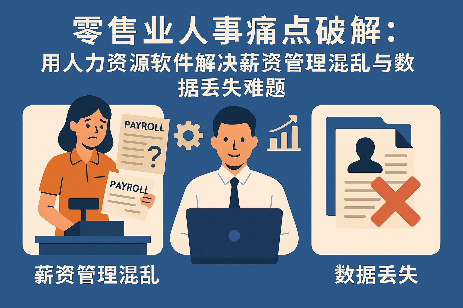 零售业人事痛点破解：用人力资源软件解决薪资管理混乱与数据丢失难题