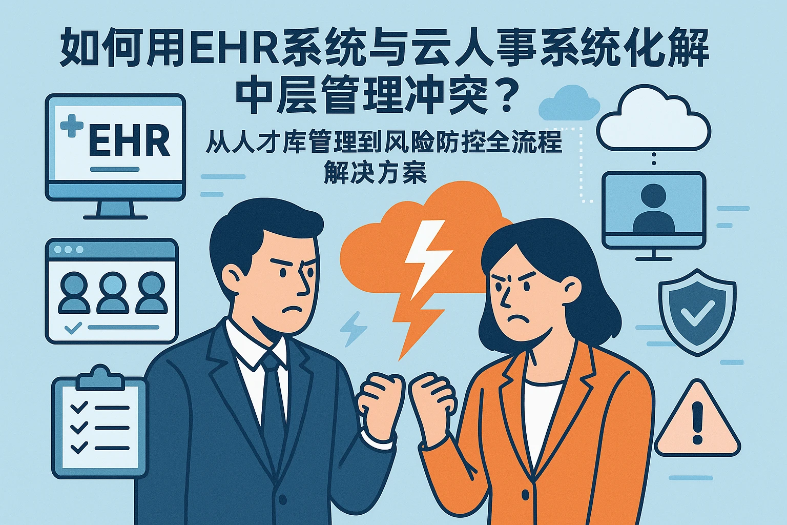 如何用EHR系统与云人事系统化解中层管理冲突？——从人才库管理到风险防控的全流程解决方案