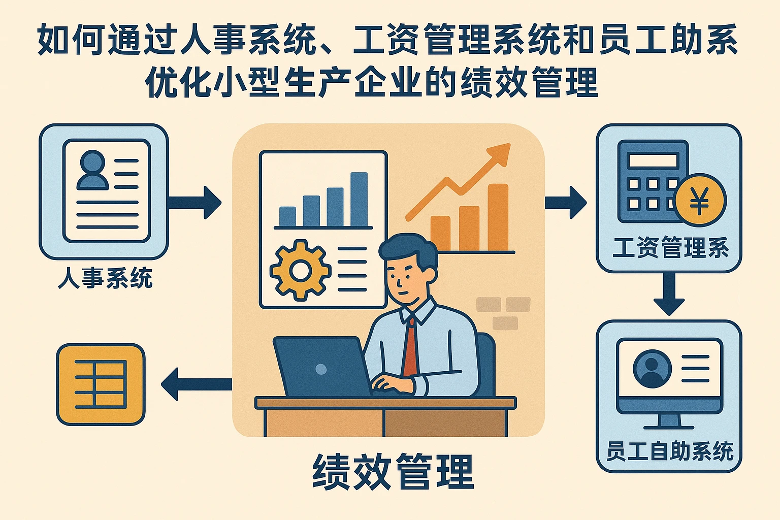 如何通过人事系统、工资管理系统和员工自助系统优化小型生产企业的绩效管理