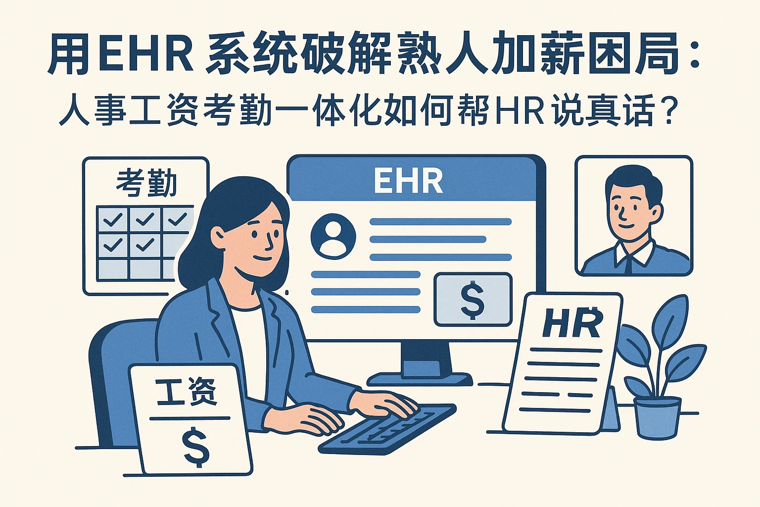用EHR系统破解熟人加薪困局：人事工资考勤一体化如何帮HR说真话？