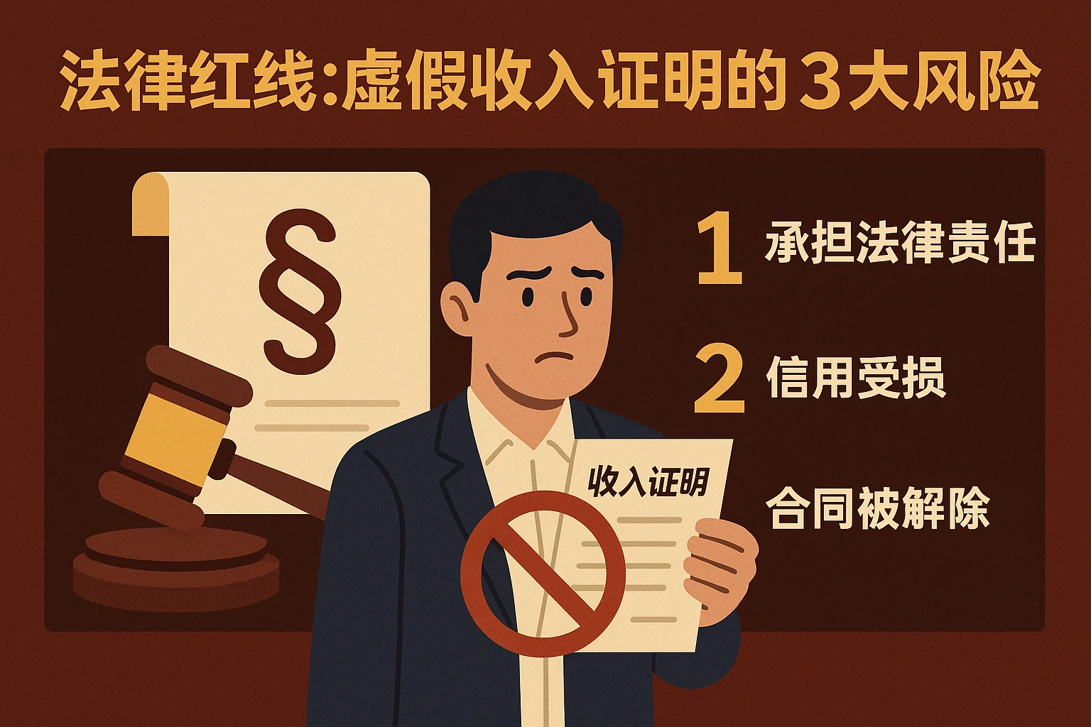 2. 法律红线:虚假收入证明的3大风险