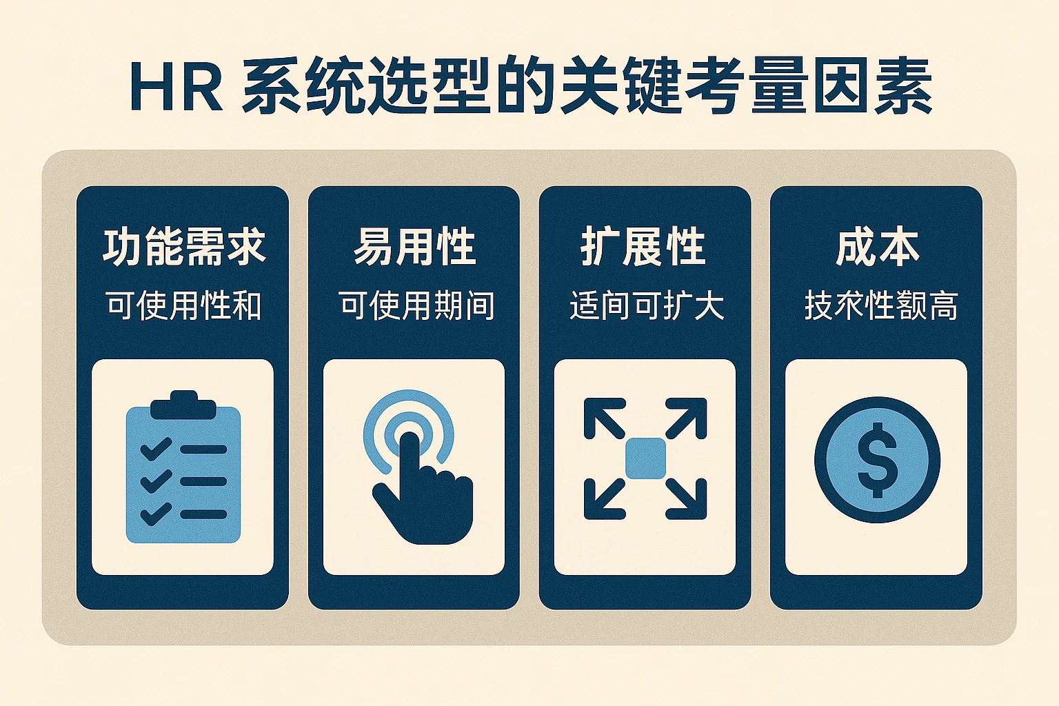 HR系统选型的关键考量因素