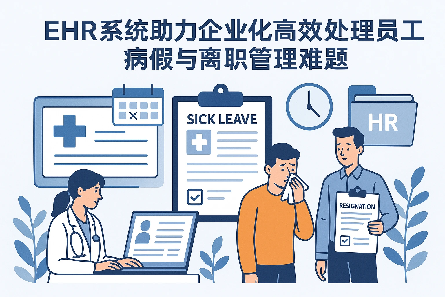 EHR系统助力企业高效处理员工病假与离职管理难题