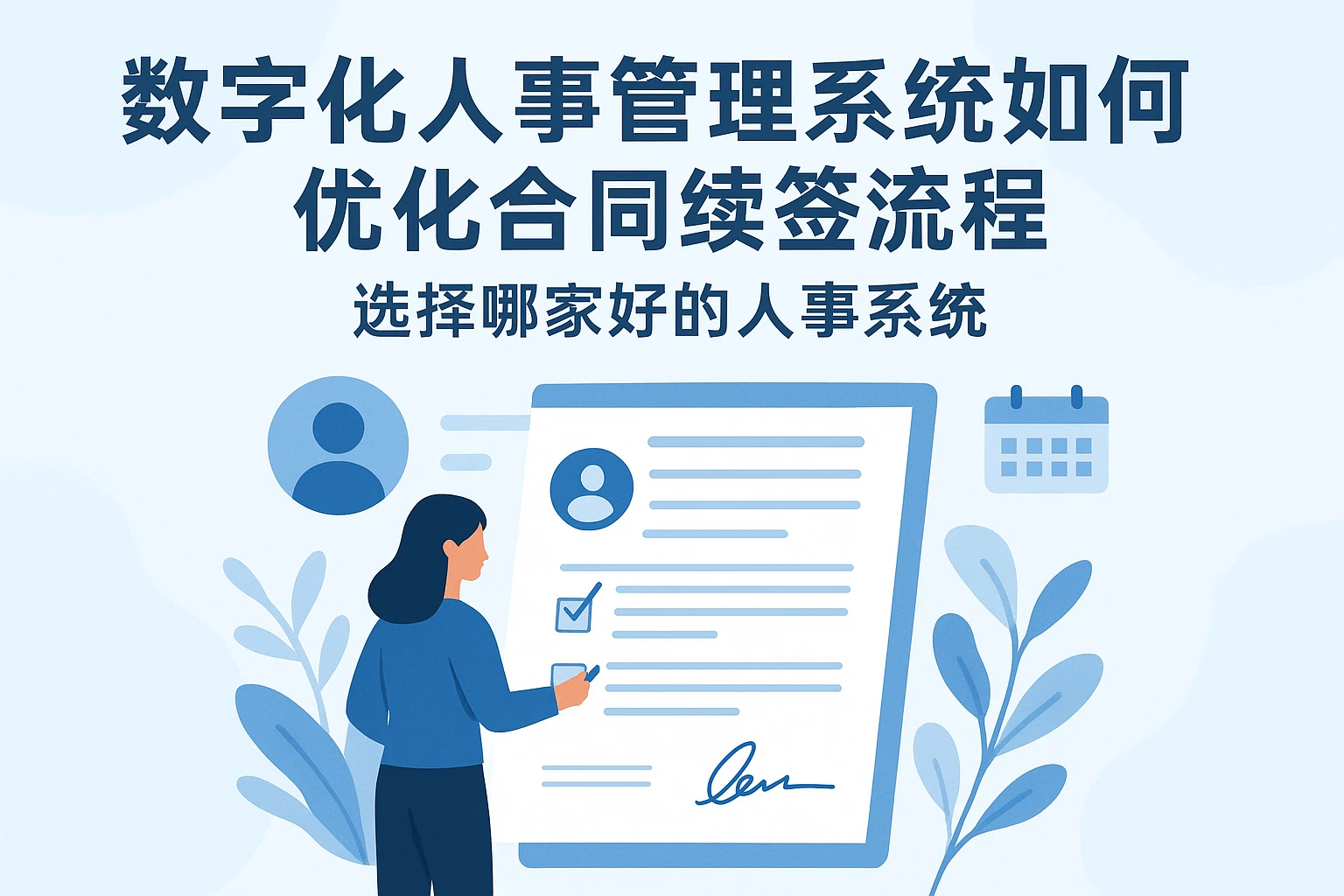 数字化人事管理系统如何优化合同续签流程——选择哪家好的人事系统