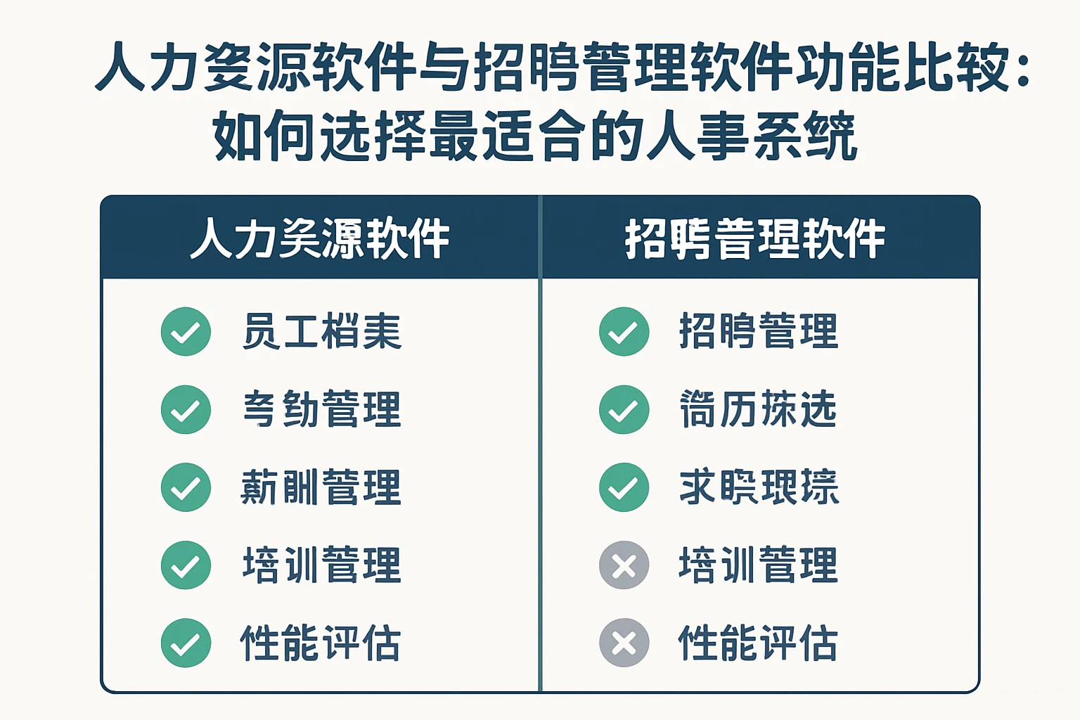 人力资源软件与招聘管理软件功能比较：如何选择最适合的人事系统