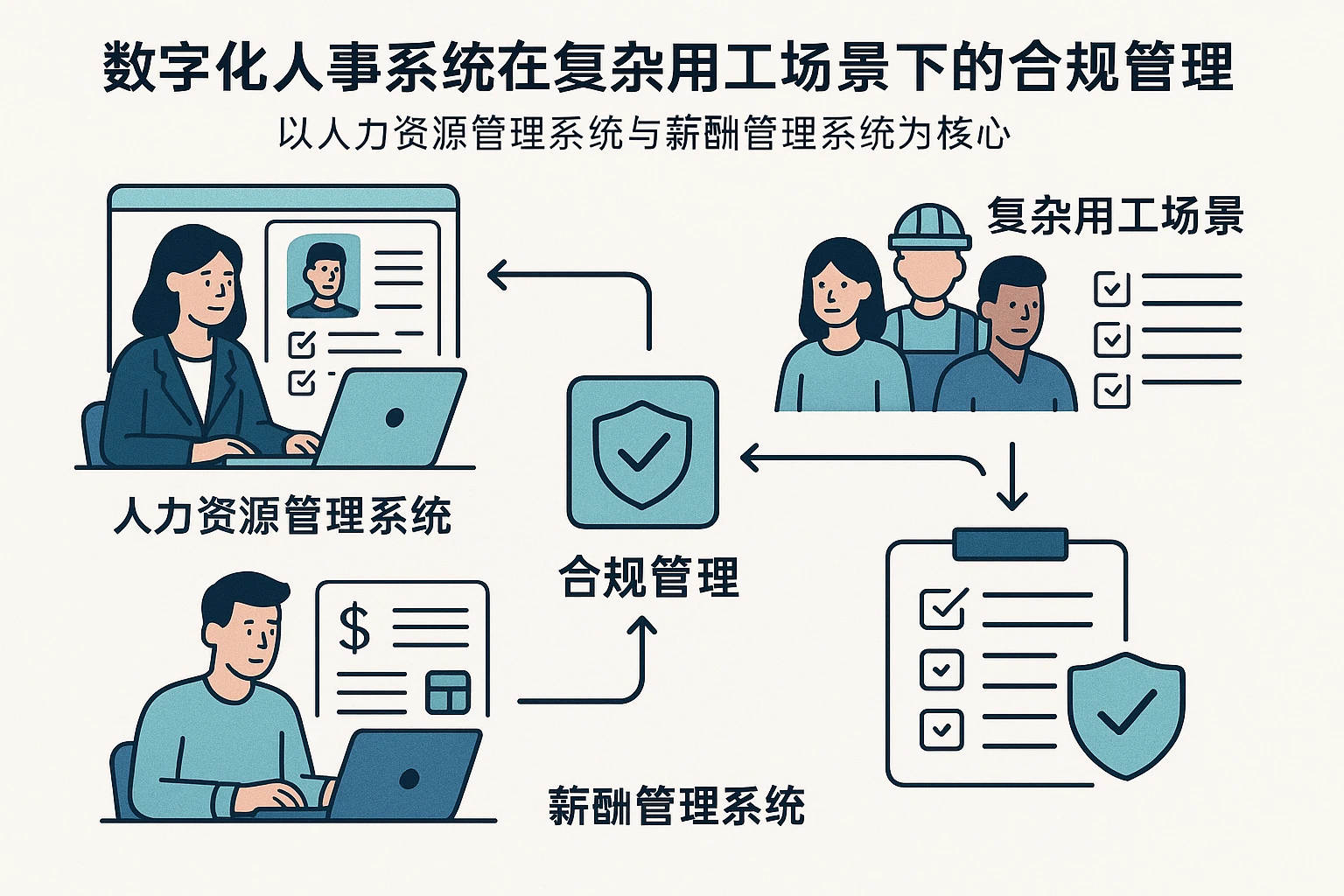 数字化人事系统在复杂用工场景下的合规管理：以人力资源管理系统与薪酬管理系统为核心