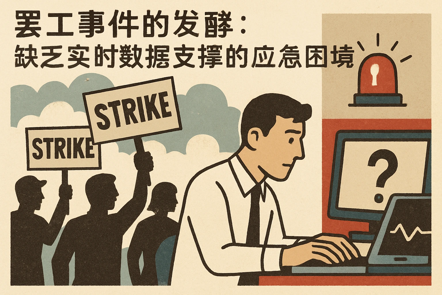 2. 罢工事件的发酵:缺乏实时数据支撑的应急困境