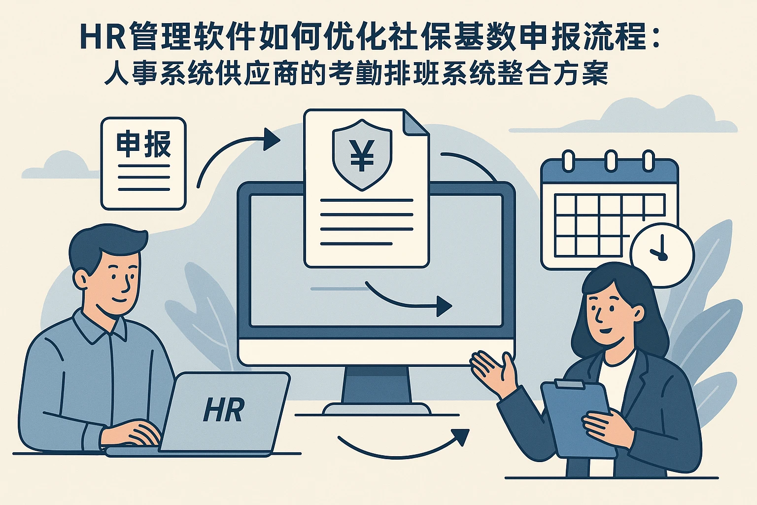 HR管理软件如何优化社保基数申报流程：人事系统供应商的考勤排班系统整合方案